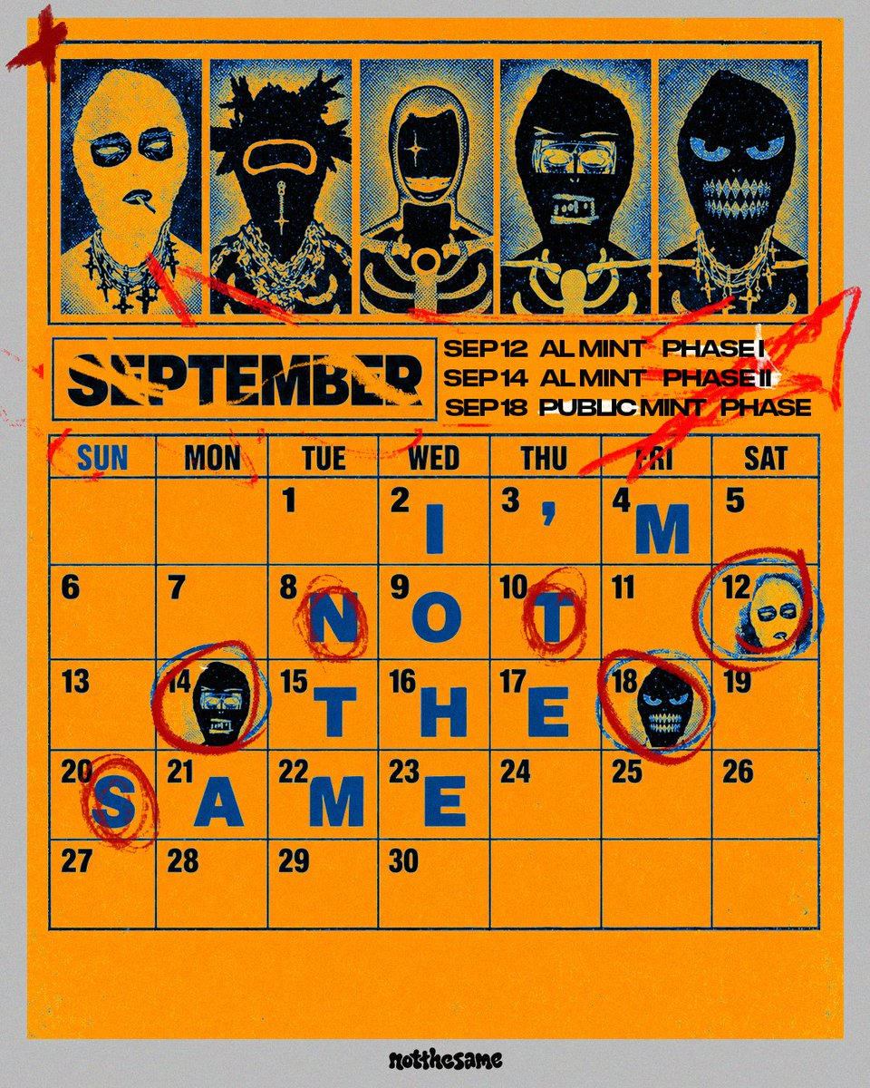 Official NTS mint calendar